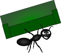 A Friendly Ant Guy Lifting A Sofa Above His Head